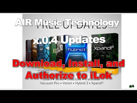 AIR Instruments x.0.4 Updates - Install and Activate to iLok