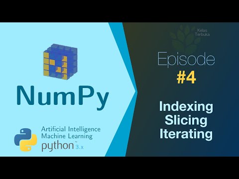 Belajar NumPy Python Data Analisis 04 Indexing Slicing dan Iterasi