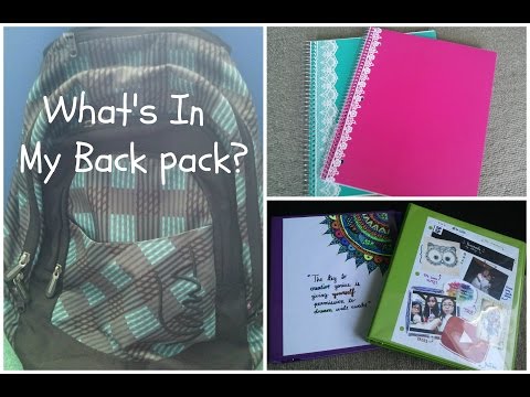B2S: What's in my Back Pack?