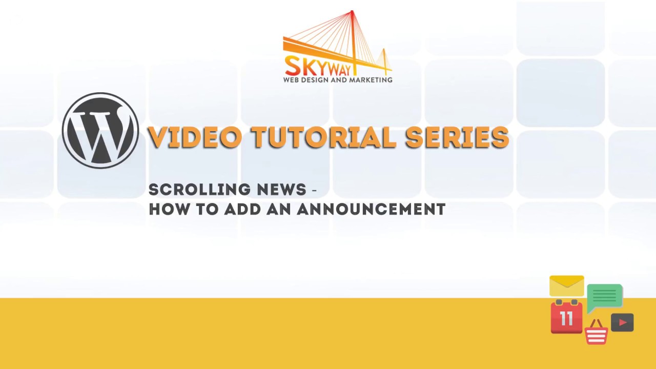 Scrolling News - How to add an announcement