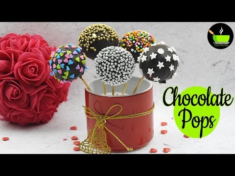 Chocolate Pops Recipe | Kid's Dessert Recipe | No-Bake Chocolate Pops | Chocolate Lollipops