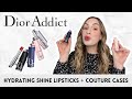 DIOR ADDICT Hydrating Refillable Shine Lipsticks + ALL THE CASES! | Review, Swatches, Demo