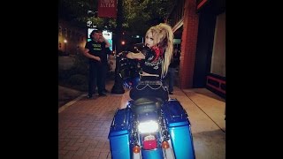 Zombie Barbie ON A MOTORBIKE at KHOWL 98.7 FM