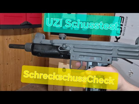 Schusstest mit der Schreckschuss UZI // 9mm PAK
