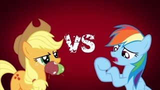 Epic Rap Battles of pony - Applejack VS Rainbow Dash