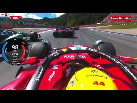 Lewis Hamilton onboard race start | 2025 Austrian GP