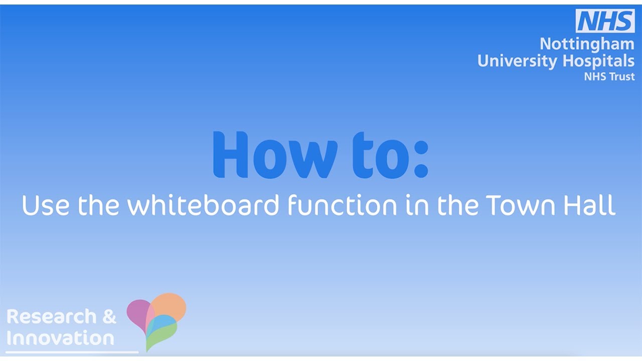 How to: Use the whiteboard function on the Town Hall