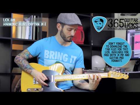 Lick 226/365 - Harmonic Blues Rhythm in E | 365 Guitar Licks Project