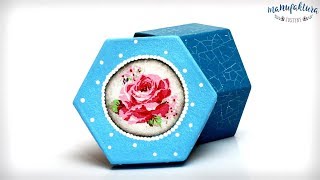 Pudełko decoupage z różą - tutorial DIY
