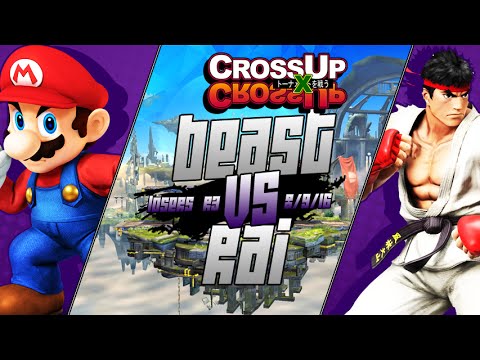 CROSSxUP SSB4  - BBM | Beast (Mario) vs. Rai (Ryu) - Smash 4 - Losers Round 3 [LIVE]