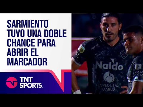 ¡NO SE PUEDE CREER! SARMIENTO tuvo una DOBLE CHANCE para abrir el marcador 😱
