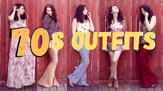 70s inspired outfits 🍹👗🌻(70s style lookbook, modern 70s outfit ideas, boho summer 2020 outfit ideas)