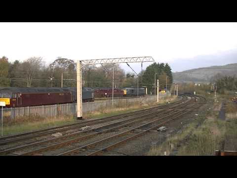 DRS 37610+37218+37603. 6C53 Flasks. Carnforth. 31/10/14