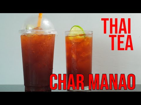 HOW to make Thai LIME ICE TEA - Char Manao - made properly at home