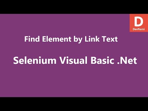 Selenium Visual Basic Net Find Element by Link Text