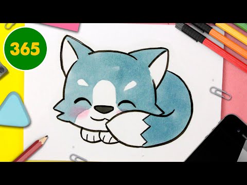 HOW TO DRAW A CUTE WOLF KAWAII