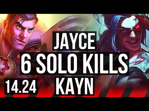 JAYCE vs KAYN (TOP) | 6 solo kills | KR Diamond | 14.24