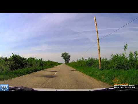 DJ 593: Timişoara - Peciu Nou - Foeni. Timelapse 3x