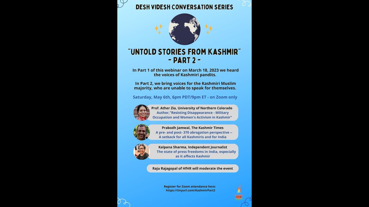 "Desh-Videsh Conversations - Untold Stories from Kashmir Part 2"