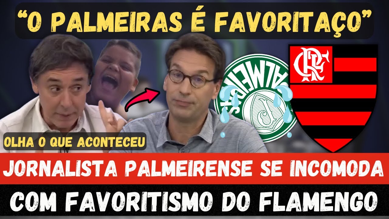 JORNALISTA PALMEIRENSE SE INCOMODA AO VIVO COM FAVORITISMO DO FLAMENGO NA LIBERTADORES 2025. VEJA🤣🤣🤣