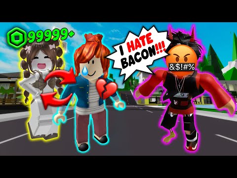😱 I’M A BACON HIDING THAT I’M FILTHY RICH 💎 #roblox #robloxstory