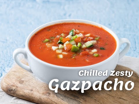 Spice Up 🌶 Your Summer with This Chilled Zesty Gazpacho Recipe!