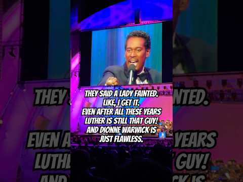 This video of Luther Vandross singing a tribute to Dionne Warwick is just perfect.