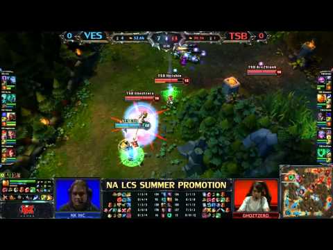 VES vs TSB game 1 - LCS 2013 NA Summer Promotion Tournament D1