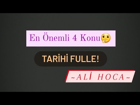 Tarihin En Önemli 4 Konusu👍🏻