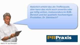 PR Praxis - Versand von Pressemitteilungen über freie Presseportale