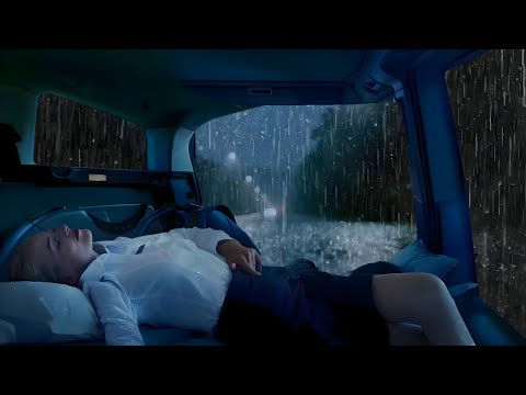 Deep Sleep with Rain Sounds on Camping Car Window - Rain sounds for sleeping