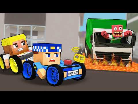 KEREM COMMISSIONER and EFEKAN TRAPPED THE TERRIBLE GARBAGE MAN! 😱 - Minecraft