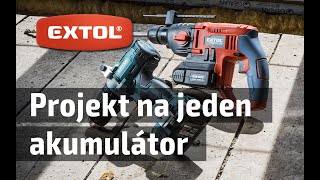 pila pokosová 185mm aku s laserem SHARE20V, BRUSHLESS, 20V Li-ion, bez baterie a nabíječky Extol industrial 8791827