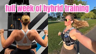 balancing 10k training & building muscle | full week of workouts