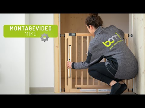 Bomi Montagevideo Kinderschutzgitter Miko aus Holz zum Klemmen