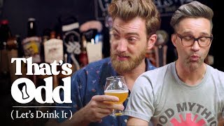 Rhett & Link Taste a Beer Made with Human Saliva | That's Odd, Let's Drink It