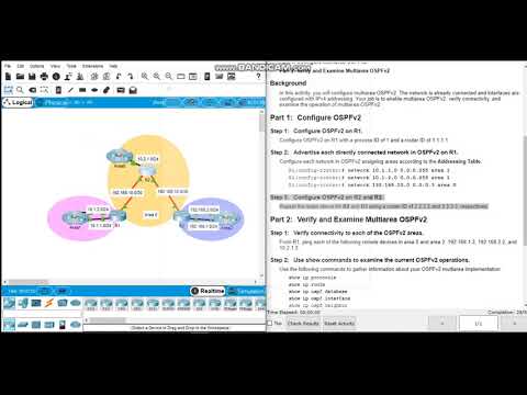 Packet tracer 9.2.2.6 - Configuring multiarea OSPFv2