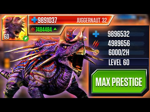 BOSS GOD JUGGERNAUT 32 DEFEAT ALL X20 OPPONENTS | Jurassic World: The Game