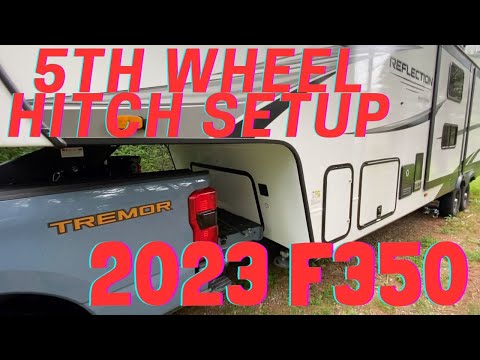 2023 Ford F350 TREMOR 5th wheel hitch setup and clearance on 2023 Grand Design Reflection 324MBS