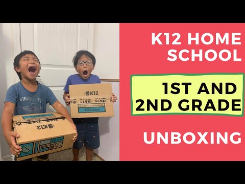 K12 Online Public School 1st Grade and 2nd Grade Unboxing | Siren head in our Yard!