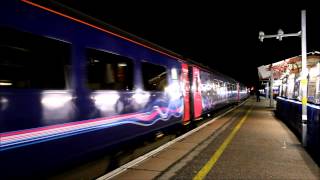 preview picture of video 'HST Power Cars & T'n'T Class 57's on ECS sleeper - West Drayton 6th Jan 15'