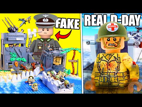 I built FAKE vs REAL LEGO D-DAY Sets...