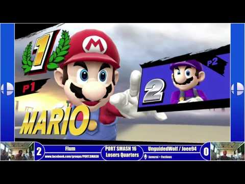 PORT SMASH 16 - Top 8 - Flum (Mario(Blue)) Vs Joee94 (Mario(Red))