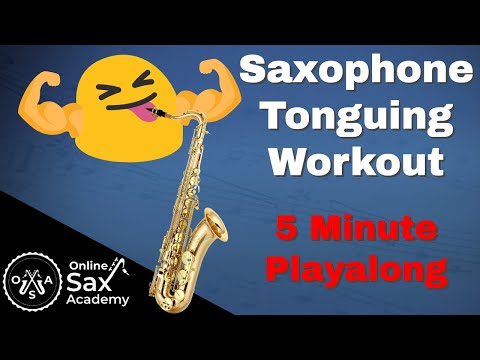 Sax Tonguing Workout: Fun 5 min Play Along (With Lush Jazz Harmonies) #9