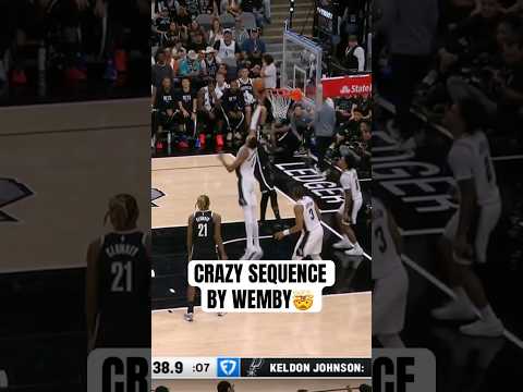 Wemby with 2 blocks and a deep three 😳