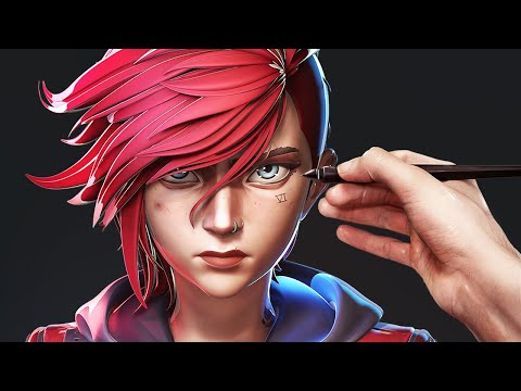 Digital Sculpting is AMAZING! Modeling Vi in Blender - Arcane