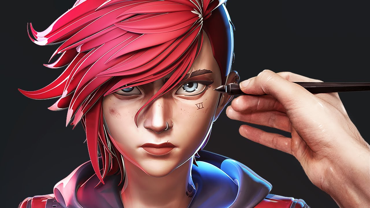 Digital Sculpting is AMAZING! Modeling Vi in Blender - Arcane