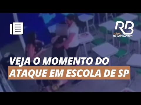 VEJA: Vídeo mostra momento em que aluno invade escola e ataca professora