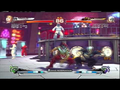 Ryokuson111 [Cody] vs Nightmarishhero [El Fuerte] SSF4 AE Ranked Match Xbox Live