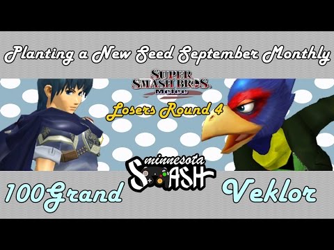[Melee Singles LR4] 100Grand (Marth) vs Veklor (Falco)  [DownB September Monthly]